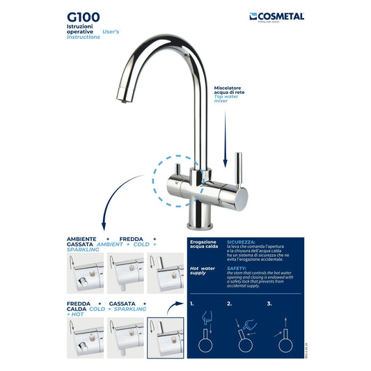Cosmetal H2OMY Hot/Cold Complete Water System (Optional Sparkling)