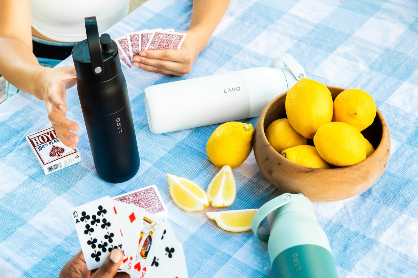 LARQ Swig Top Drink Bottle - Granite White 680ml